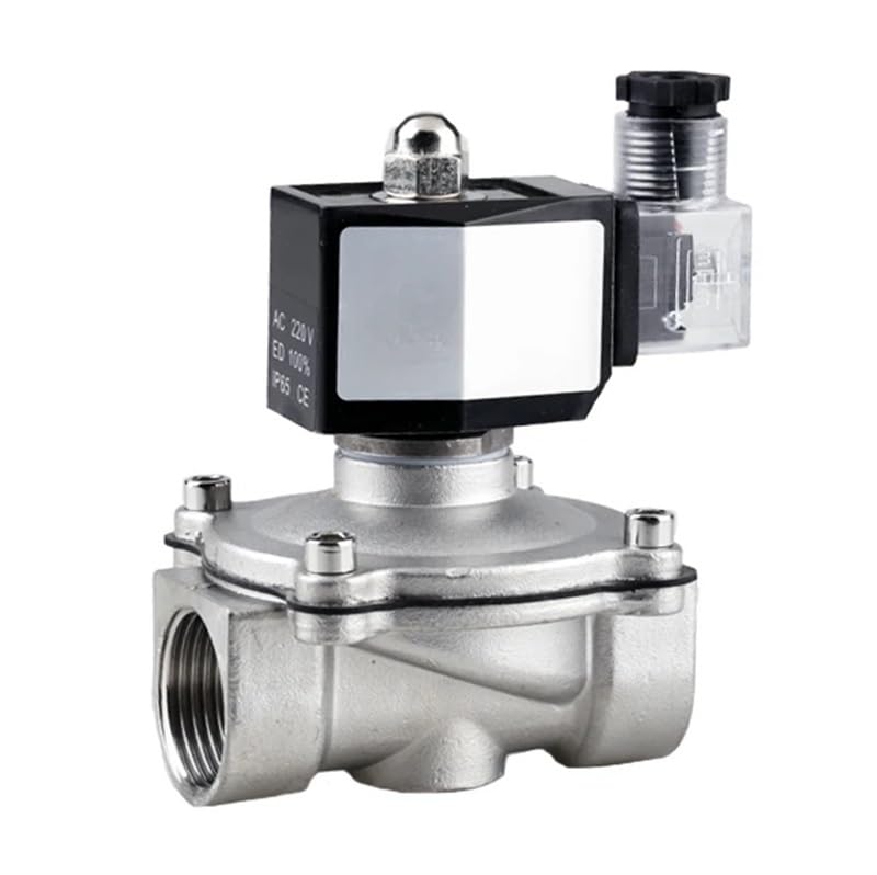 Électrovanne 220V eau gaz huile DN15 DN20 en acier inoxydable étanche extérieure