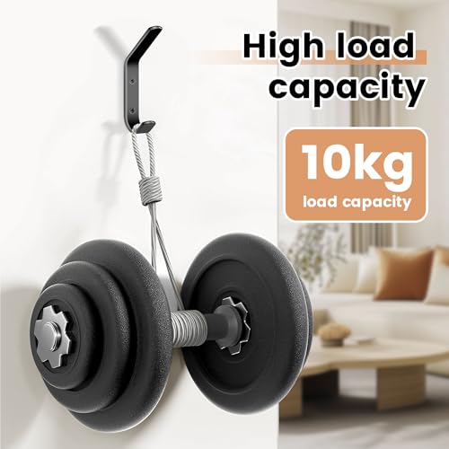 Miniatura 3 de Meijo Percheros Pared Con 8 Ganchos, Ganchos Para Abrigos Pared Ganchos De Pared Negro Colgadores Ganchos Perchero Para Baño, Entrada, Cocina