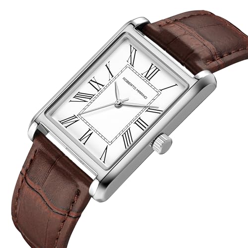 Roberto Marino RM2701 Men’s Luxury Watch – Japanese Quartz, Leather Strap, White Dial, 3 ATM Water Resistant — view 4