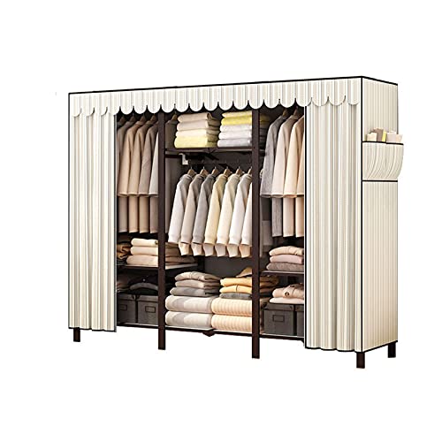 Armario portátil de tela plegable con estantes de 170x168x47 cm