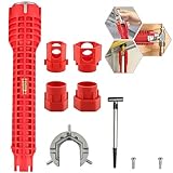Versatile 14-in-1 Design:Tackle a variety of plumbing tasks effortlessly with this 14-in-1 multi-purpose basin wrench designed for faucet nuts,supply lines, and shut-off valves. Perfect for Tight Spaces:The slotted structure and long ergonomic handle...