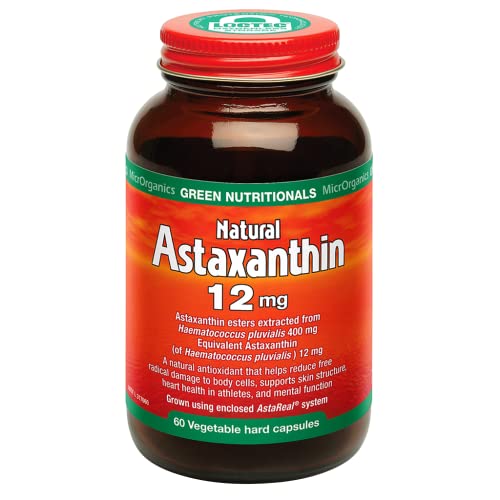 Green Nutritionals Natural Astaxanthin 12mg - Double Strength 60 capsules