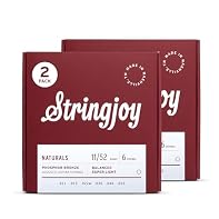 Exceptional Tuning Stability: Experience consistent, reliable tuning with Stringjoy Naturals Phosphor Bronze Acoustic Guitar Strings, now available in a 2-pack bundle. Meticulously crafted to ensure your acoustic guitar intonates perfectly and stays ...