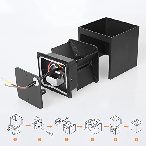 CANMEIJIA Aplique pared Exterior, 12W Impermeable IP65 Lampara de pared Interior Exterior Luz Cálida 3000K 1000 lm Ángulo ajustable Lámpara Pared Negro para Porche Salón Dormitorio - imagen 6