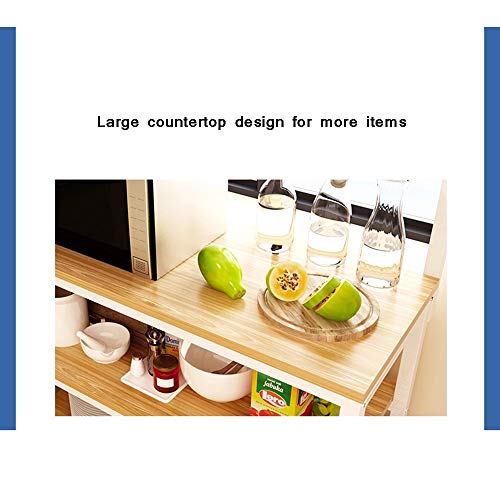 Gaixia Kitchen Rack Kitchen Baker Shelf Practical Storage Rack Microwave Rack 4 Layer Shelf Used For Spice Stand Organization Workstation White Kitchen Storage Racks (Size : 80X37X96Cm) #TOP2