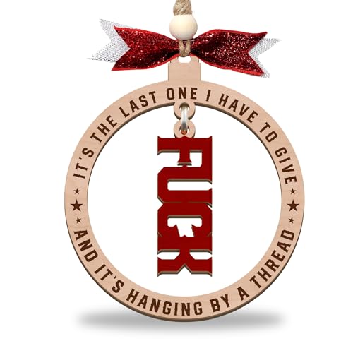 Funny Fuck Ornament 2025 - Exchange Funny Ornaments for Adults - Naughty Ugly Christmas...