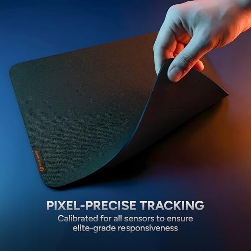 Image of KARNAGE by EVM Medium Gaming Mouse Pad (350 x 300 x 3 mm)| Speed + Control Surface | Anti-Slip Rubber | Micro-Weave Cloth | Precision Tracking Mousepad for Laptop, Office & Gaming (Black, KNG-MP-118)