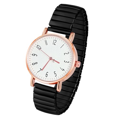 AOOSU Reloj Analogico de Cuarzo para Mujer, Reloj Mujer con Correa Elástica Fuerte, Elegante Esfera Romana Regalo para Mujeres y Niñas -Negro AOOSU Reloj Analogico de Cuarzo para Mujer, Reloj Mujer con Correa Elástica Fuerte, Elegante Esfera Romana Regalo para Mujeres y Niñas -Negro