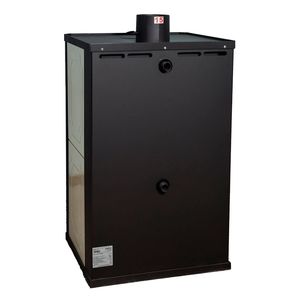 Poêle Combustion Bois 5+15 kW Cuisinière Arrière Chaudière Foyer Cheminee