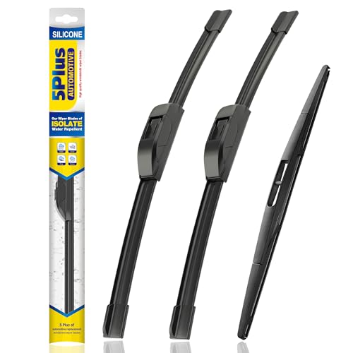 5 PLUS Silicone Windshield Wipers Replacement for 2015-2019 SUBARU Outback 2014-2018 SUBARU Forester Wiper Blades(Set of 3) Automotive Replacement Windshield Wiper Blades For My Car-26/17/14