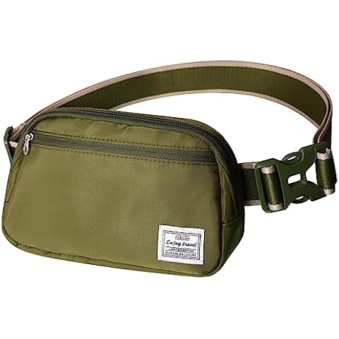 ACdream Waist Pack, Lightweight Running Belt with Adjustable Strap, Secure Storage for Phone/Keys/Cash, Crossbody Bag for Women and Men, Trendy Belt Bag for Jogging, Hiking, Cycling - Olive Green Cover