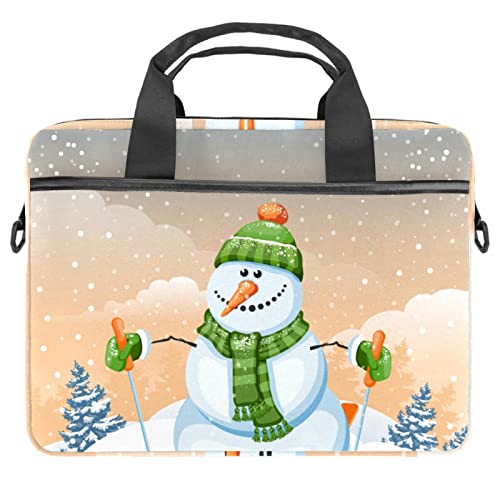 Sacoche ordinateur portable 14 pouces housse bandoulière bonhomme de neige