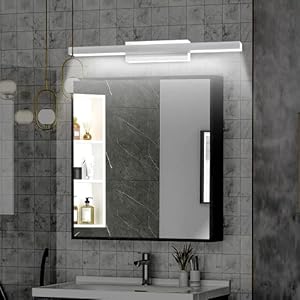 LED Spiegelleuchte 40cm 15W VITCOCO® Badleuchte mit Schalter mit Fernbedienung 4 Farben Dimmbar Einstellbare Helligkeit 1200LM 2800-6500k 400 * 80 * 45mm IP44 Wasserdicht Badlampe