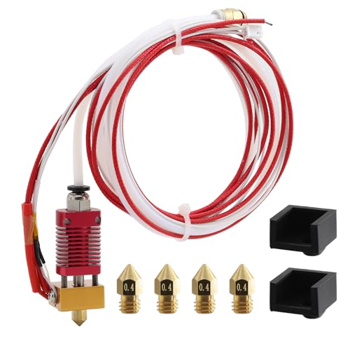 Ender 3 Hotend Upgrade Assembled mk8 Extruder 3D Printer Hotend kit 24V 40W Compatible for Creality Ender 3/ Ender 3 V2 /Ender 3 Pro Hotend with Ender 3 Nozzles 0.4mm and Silicone Cover