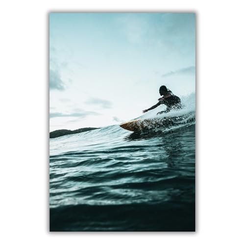 Surfing Wall Art Print - Ocean Wave Action Photography - 11x14 Unframed Beach Sports Poster Home...
