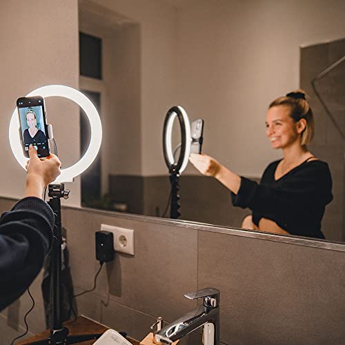 Rollei Lumis Comfort Ring Light Bi-Color, Ring-Licht mit Smartphone-Halterung, Smartphone Fernbedienung und Lampenstativ… – Bild 3