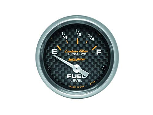Auto Meter Carbon Fiber Electric Fuel Level Gauge