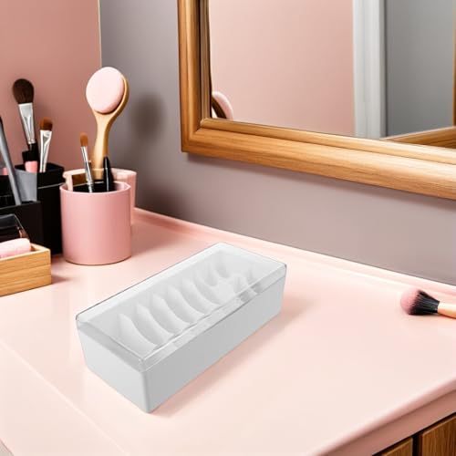 Boîte de rangement pour outils de manucure en acrylique à compartiments