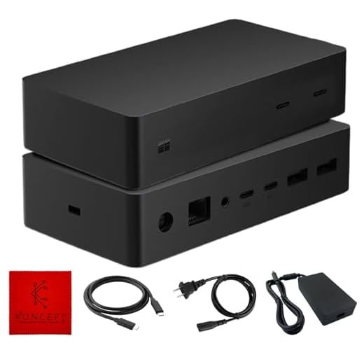 SVS-00001/1917 Microsoft Surface Dock 2 - Surface Pro Docking Station with USB-C to C Cable & 199W - Compatible with Surface Pro 4/5/6/7/8/9, Pro X, Pro 10 Surface Book 2/3, Surface Go 2/3/4