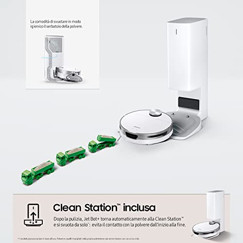 Samsung Jet Bot+ VR30T85513W/WA Robot aspirateur avec capteur LIDAR 5 W 0,3 L Blanc - Image 4