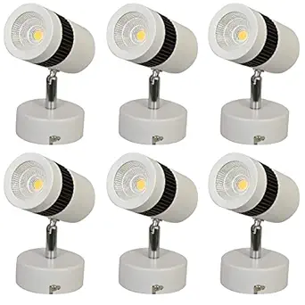 Jackal LED 9 Watts Indoor Ceiling Spot Light/Focus Light/Wall Light (Colour - Warm White) | Flexibly Rotatable Light Head | Perfect for Kitchen, Living Room & Malls ? (6 Months Warranty) (Pack of 6)