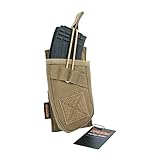 EXCELLENT ELITE SPANKER AK Magazine Pouch Single Open Top Molle Mag Pouch for AK47 AK74 AR-15 Pmags Magazine(Single-Coyote Brown)