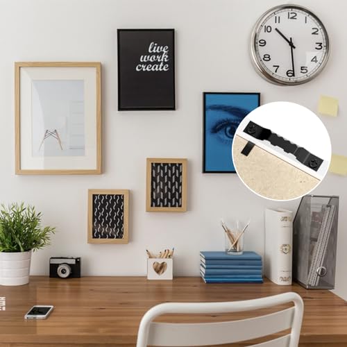 Avesteir 251 Stück Bilderhaken Schwarz, Bildaufhänger Set mit Schraubendreher und Fachbox, Aufhänger Sets für Bilder mit Schrauben, Bilderrahmen Zackenaufhänger für Haus Büro Wand Befestigung Malerei