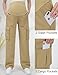 GLAMIX Women's Maternity Cargo Pants with Four Pockets Over The Belly Scrub Pants Pregnancy Clothes(Khaki, XXL)