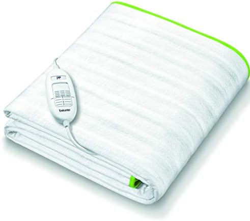Beurer TS15 Ecologic+ Heated Underblanket | Double Electric Blanket with Elastic Straps for a Non-Slip fit it to Your Mattress | Easy-to-use | Machine Washable | Soft and Breathable | Size 152x122cm| TC - 100
