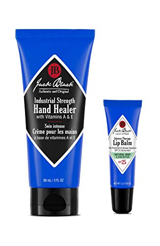 JACK BLACK – Industrial Strength Hand Healer – Hard Working Hand Cream, PureScience Formula, Non-Greasy, Soothe Dry and Chapped Hands, Vitamin A and E, Macadamia Nut Oil, 3 and 16 oz.