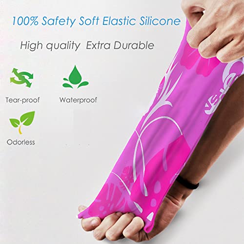 Vsidea 2 Pack Womens Silicone Swim Cap For Long Hair, Unisex Durable Silicone Swimming Cap For Adults Youths Swim Bath Hats Caps (Pink + Yellow) #TOP3