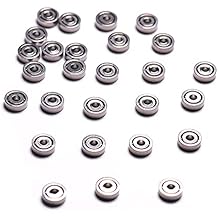 ATOPLEE Miniature Ball Bearings 100pcs 681ZZ Tiny Metal Ball Bearings Wheel Roller for Toy Model DIY Mini Stuff 1x3x1mm