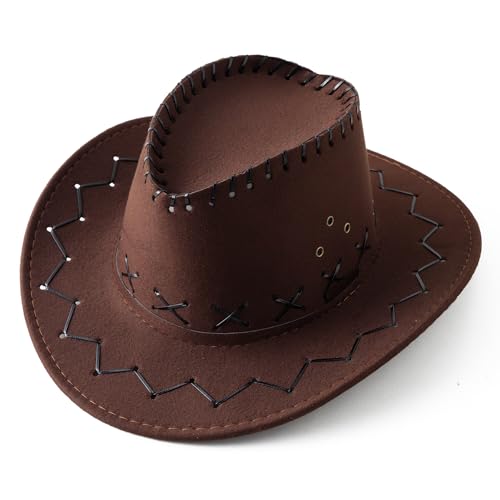 JOYEBUY Kids Western Party Hats Toddler Cowboy Hats Boys Girls Cowgirl Hat with Bandanas3