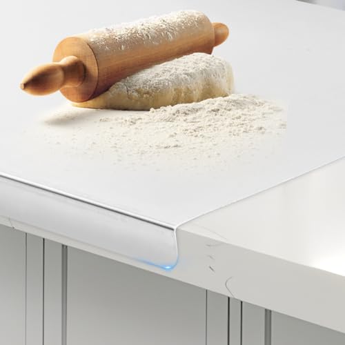 Tablas de Cortar para Cocina, Tabla de Acero Inoxidable con Borde, Tabla Resistente para Cortar sobre el Fregadero, Tabla para Hornear y Amasar para Carne, Verduras y Pan miniatura 6
