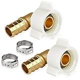 Boltigen 2Pack 1/2' PEX Swivel Elbow Faucet Connector with 1/2' Female NPT 90 Degree NPSM Adapter, Lead-Free...