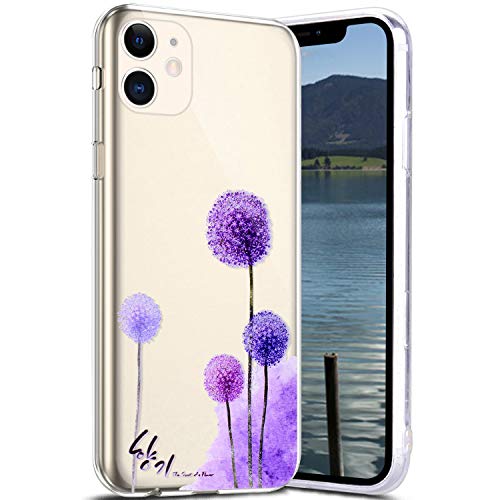 Robinsoni Case Compatible with iPhone 11 Phone Case Transparent Crystal See Through Phone Case Elastic Glossy Gel Rubber Cover Clarity Ultra Thin Cover Soft TPU Silicone Phone Case for iPhone 11