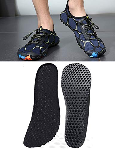Bestgift Men/Women's Wide Toe Minimalist Trail Running Shoes Polyline Green 39