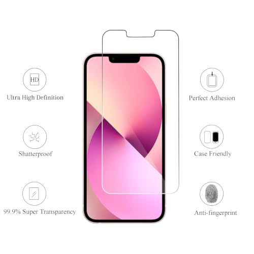 Image of Ailun 2 Pack Screen Protector for iPhone 13 mini [5.4 inch] Display 2021 with 2 Pack Tempered Glass Camera Lens Protector,[9H Hardness]-HD