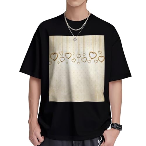 T-shirt imprimé carte de Saint-Valentin en coton doux, le cadeau homme idéal