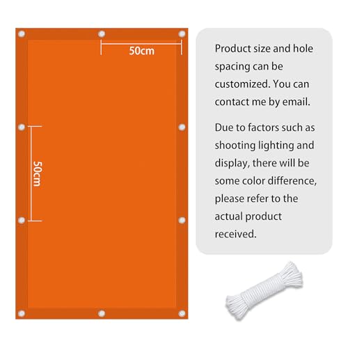 Toldo vela rectangular impermeable naranja de 1x1.6 m para solucionar la falta de sombra 7