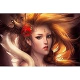 【Toile entièrement écologique】: Peinture au diamant bricolage avec une toile environnementale de haute qualité qui est imperméable, motif haute définition, bonne texture et sensation esthétique. Le motif lui-même a un fond collant et un dessus en plastique pour garder l'image collante.