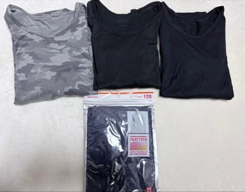 ユニクロヒートテックUネックインナー 4枚セット ヒートテック120cmのサムネイル
