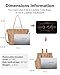 FADEON Large Laptop Tote Bag for Women Designer Leather Laptop Bag Fashion Travel Backpack Purse Shoulder Handbag Brown