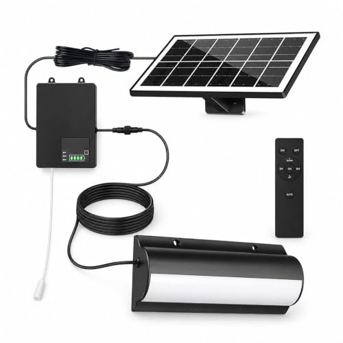 HEEYoo Lampe solaire pour intérieur et extérieur, lampe solaire suspendue avec interrupteur à chaîne simple, lustre solaire étanche IP65, adapté au salon, au gazebo, au garage [Classe énergétique A+]