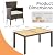 Vongrasig 7 Piece Small Patio Dining Set, Space-Saving Outdoor Wicker Furniture Conversation Set with Wood Table and Cushioned Rattan Chairs for Lawn, Garden, and Backyard (Brown)