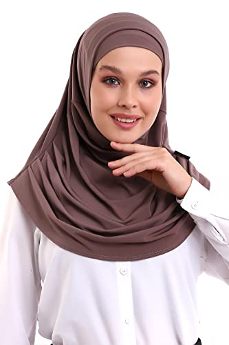 Foulard hijab prêt à porter léger confortable turban jersey femme