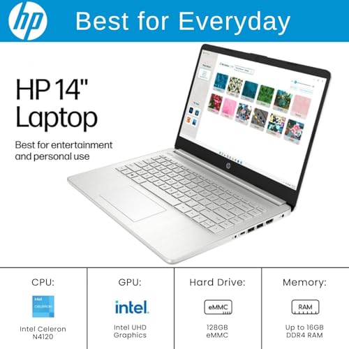 Laptop HP Essential Daily 14" Intel Celeron N4120 16GB 128GB Win 11 S miniatura 3
