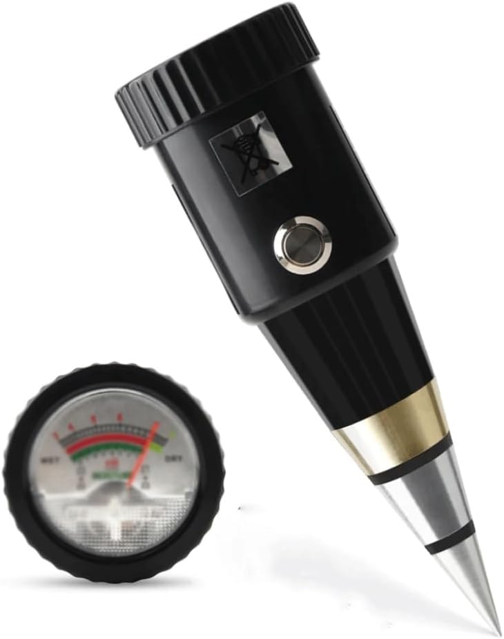 Handheld Soil pH Meter, Acidity and Humidity Tester, Metal Sensor Probe