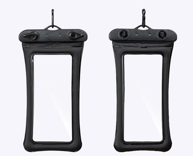 Universal IPX8 Waterproof Phone Case Dry Bag 1 Pack with Lanyard for iPhone Samsung More Up to 7.2 Inches (Black)