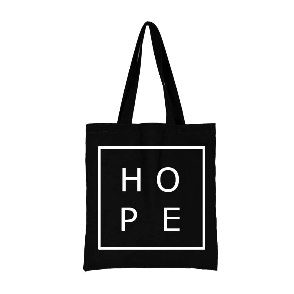ASTIR COLLEEN Canvas Tote Bags for Women, Printed Organic Cotton Bags for Women, Cute Hand Bag for Girls for College, Travel, Grocery, Reusable Shopping Bag | Book Bag (Black) (B09QZX89G6) Amazon Price History, Amazon Price Tracker